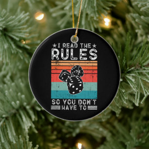 I Read the Rules So You Don't Have to Board Game Ceramic Tree Decoration
