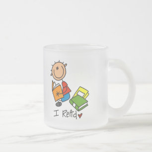 I Read Tshirts and Gifts Frosted Glass Coffee Mug
