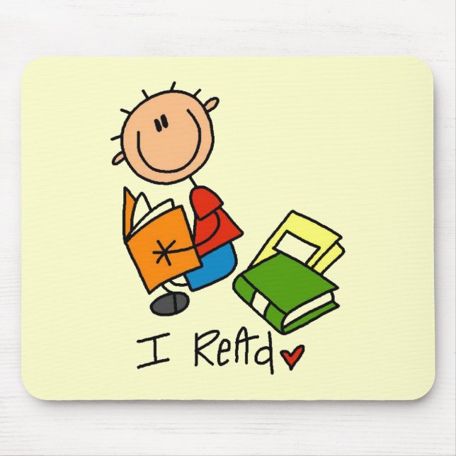 I Read Tshirts and Gifts Mouse Mat (Front)