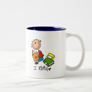 I Read Tshirts and Gifts Two-Tone Coffee Mug