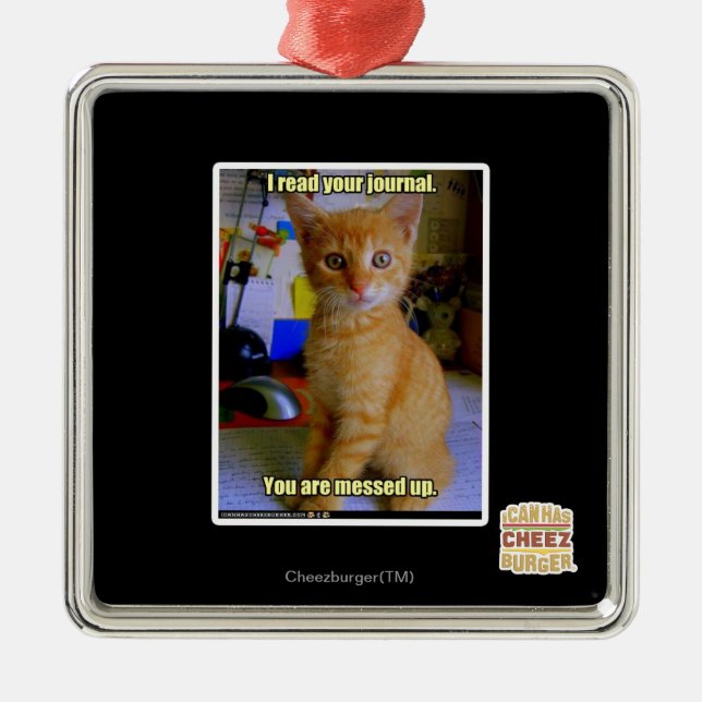 I read your journal metal tree decoration (Front)