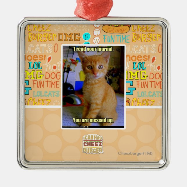 I read your journal metal tree decoration (Front)