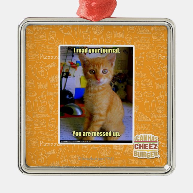 I read your journal metal tree decoration (Front)