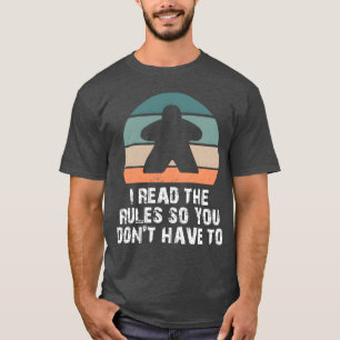 I Readhe Rules Funny Board Game Board game Lover g T-Shirt