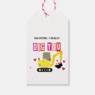 I Really Dig You Classroom Photo Valentine's Day Gift Tags