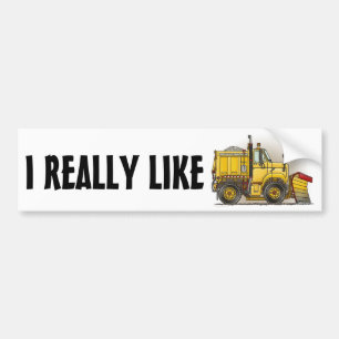 I Really Like Snow Plough Trucks Bumper Sticker