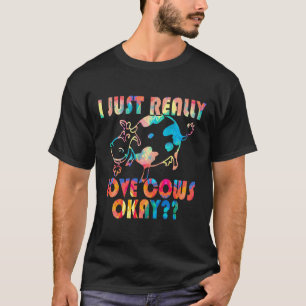 I Really Love Cows Farm Farmer Painting T-Shirt
