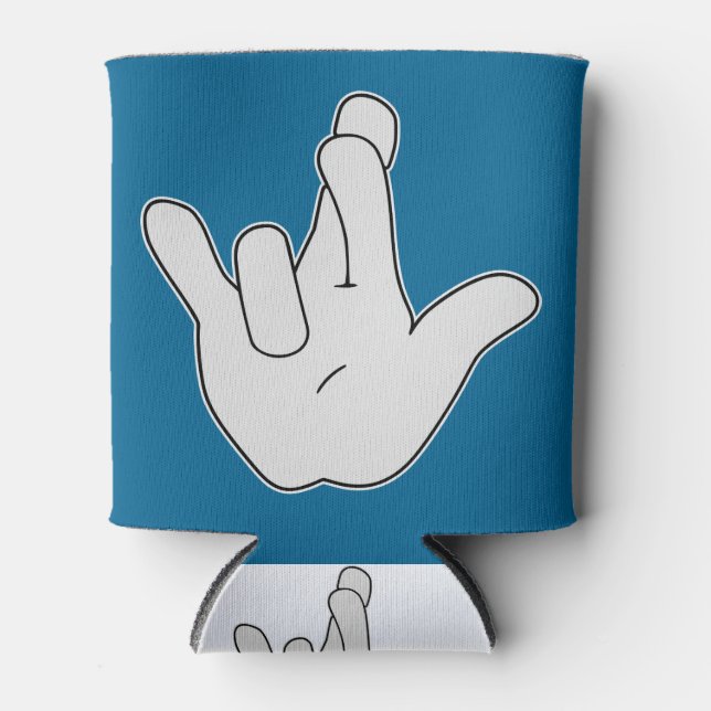 I Really Love You ASL  2 ©WhiteTigerLLC.Com Can Cooler (Front)