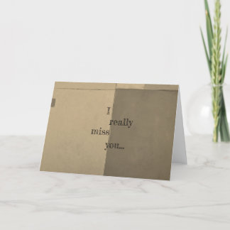 I really miss you thank you card