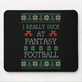 I Really Suck At Fantasy Footll Funny Ugly Christm Mouse Mat