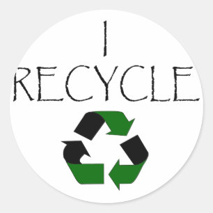 I Recycle Classic Round Sticker