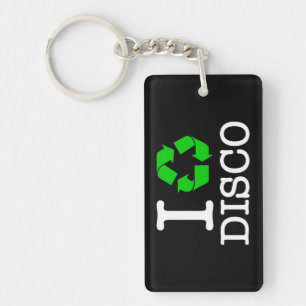 I Recycle Disco Key Ring