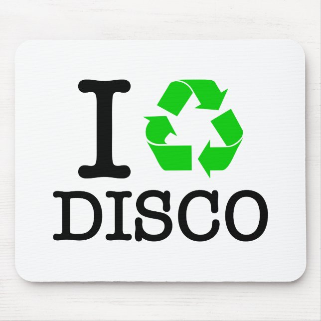 I Recycle Disco Mouse Mat (Front)