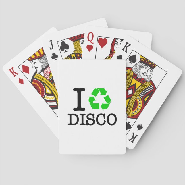 I Recycle Disco Playing Cards (Back)