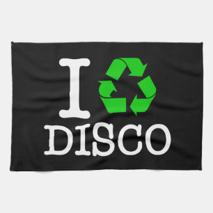 I Recycle Disco Tea Towel