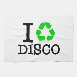 I Recycle Disco Tea Towel