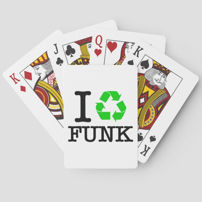 I Recycle Funk Playing Cards (Back)