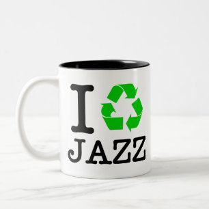 I Recycle Jazz Two-Tone Coffee Mug