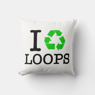 I Recycle Loops Cushion