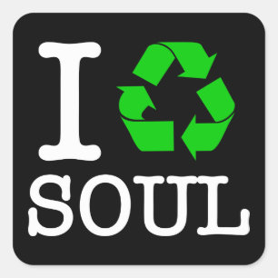 I Recycle Soul Square Sticker