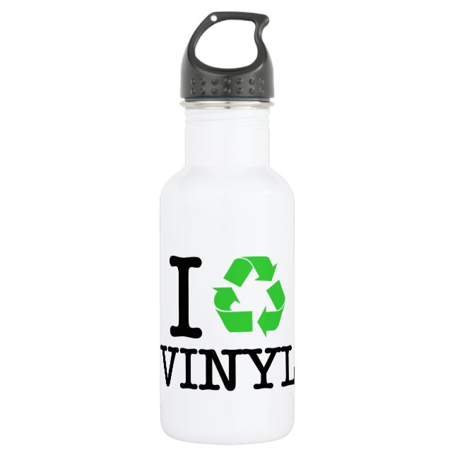I Recycle Vinyl 532 Ml Water Bottle (Front)