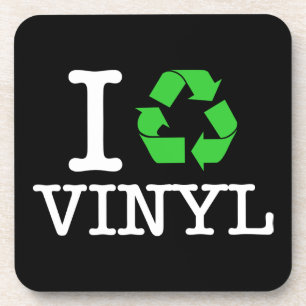 I Recycle Vinyl Coaster