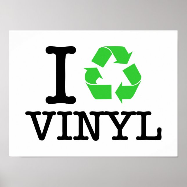 I Recycle Vinyl Poster (Front)