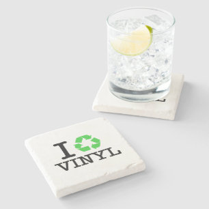 I Recycle Vinyl Stone Coaster