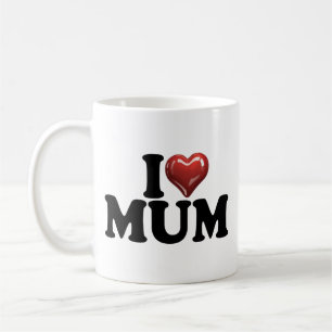 I red glossy heart MUM mother's day mum birthday Coffee Mug