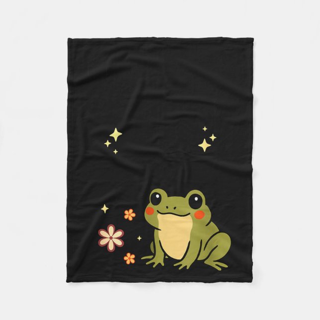 I Refuse To Lose My Whimsy – Cute Frog Quote Funny Fleece Blanket (Front)