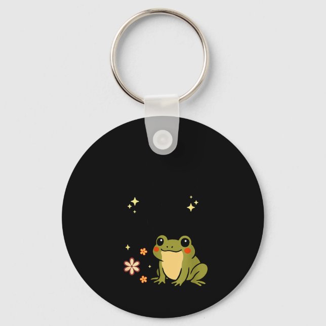 I Refuse To Lose My Whimsy – Cute Frog Quote Funny Key Ring (Front)
