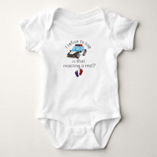I refuse to nap is that resisting a rest Funny  Baby Bodysuit