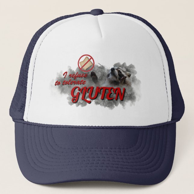 I Refuse To Tolerate Gluten meme hat (Front)