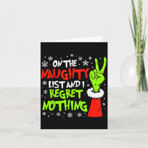 I Regret Nothing Funny Christmas  Card