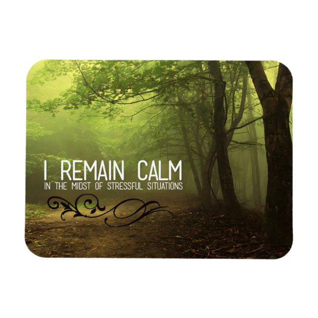 "I remain calm" Motivation Affirmation Flexible Magnet (Horizontal)