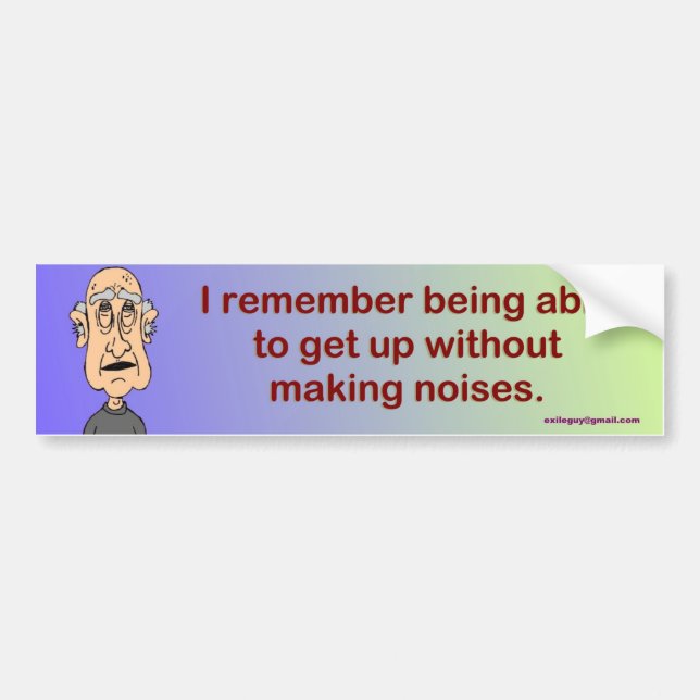 I remember... bumper sticker (Front)
