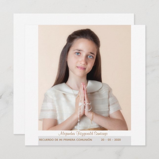 I Remember My First Communion Abstract Invitation (Front/Back)