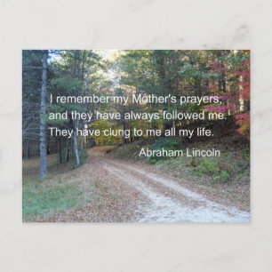 I remember my Mother's prayers... Postcard