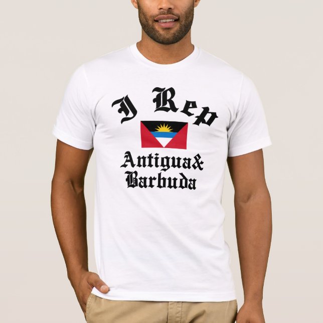 I rep Antigua and Barbuda T-Shirt (Front)