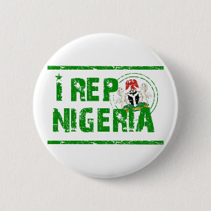 I rep Nigeria 6 Cm Round Badge