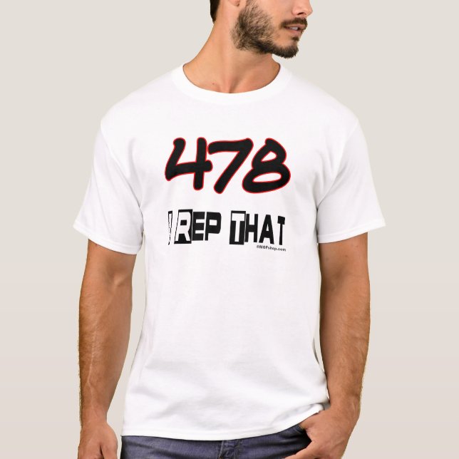 I Rep That 478 Area Code T-Shirt (Front)