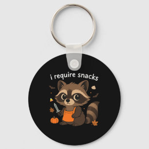 I Require Snacks Racoon Halloween Costumes Funny  Key Ring