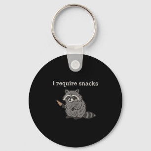 I Require Snacks Racoon Shirt Men Women Funny Rac Key Ring