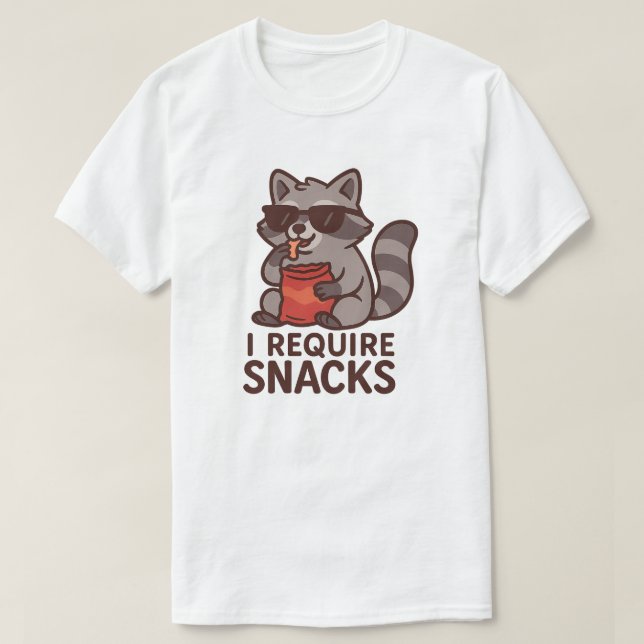 I REQUIRE SNACKS T-Shirt (Design Front)