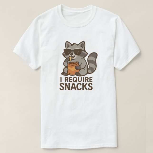 I REQUIRE SNACKS T-Shirt (Design Front)