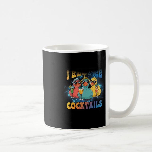 I Require Tails Cruise Duck Drinking Vacation Humo Coffee Mug (Right)