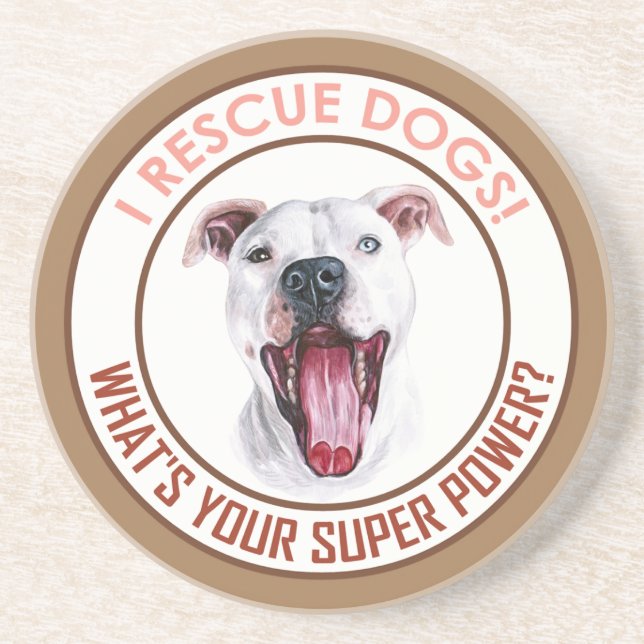 I RESCUE DOGS! COASTER (Front)