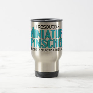 I Rescued a Miniature Pinscher (Male Dog) Travel Mug