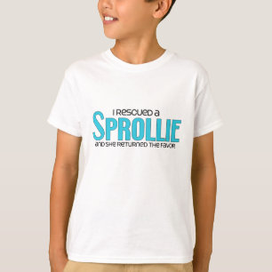 I Rescued a Sprollie (Female) Dog Adoption Design T-Shirt