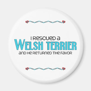 I Rescued a Welsh Terrier (Male Dog) Magnet